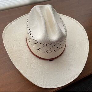 Laredo Hats 50 X  Ivory Cowboy Straw Genuine Mexico Size 7 1/4